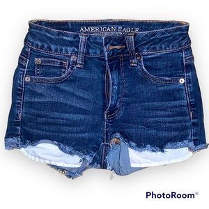 REMOVING JULY 21- American Eagle high rise shortie jean shorts